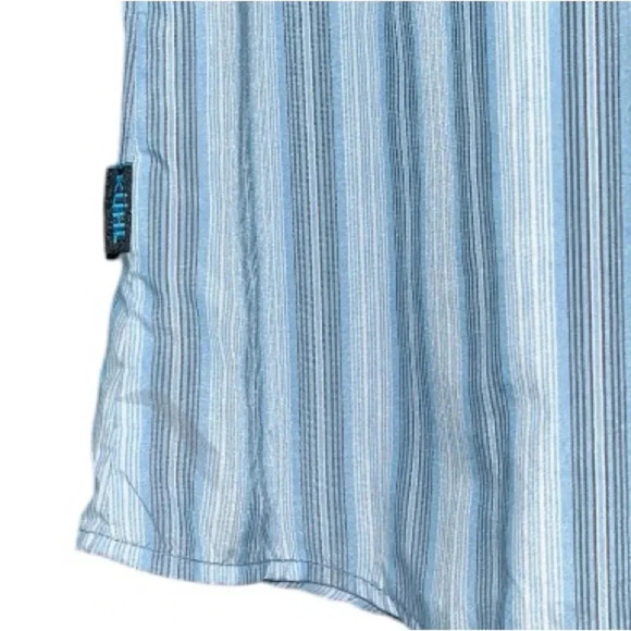 KÜHL Performance Shirt Blue Stripe, Men’s Size Medium - Picture 4 of 9